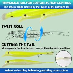 BTI-05D-105 Soft Plastic Swimbait with Lip