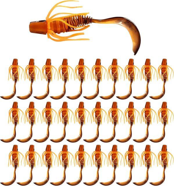 BTI-05D-107 Curly Tail Worms with Adjustable Skirt