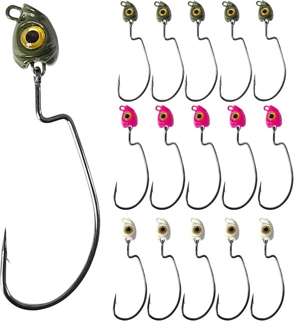 BTI-08B-429 Painted Fish Eye Swimbait Jig Heads