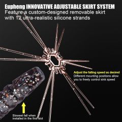 BTI-05D-106 Pin Tail Worms with Adjustable Skirt