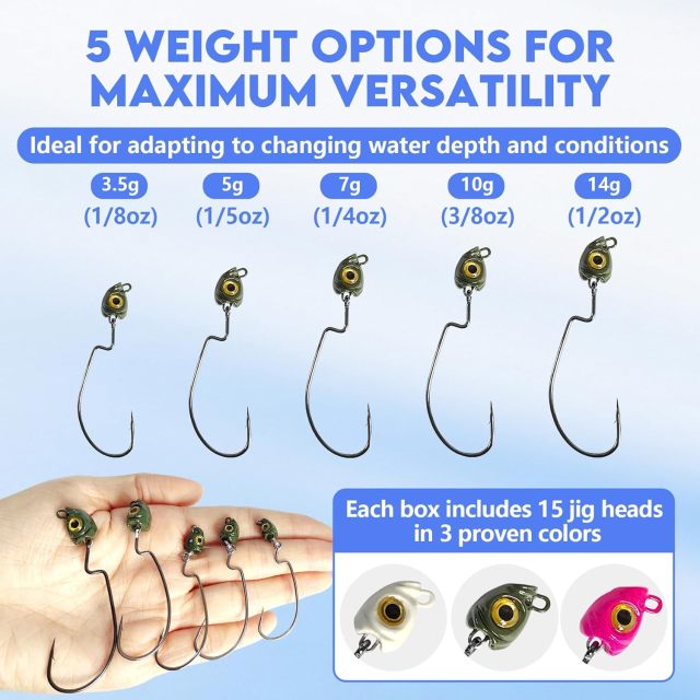 BTI-08B-429 Painted Fish Eye Swimbait Jig Heads