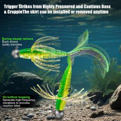 BTI-05D-107 Curly Tail Worms with Adjustable Skirt