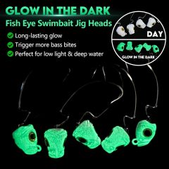 BTI-08B-429 Painted Fish Eye Swimbait Jig Heads