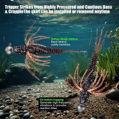 BTI-05D-106 Pin Tail Worms with Adjustable Skirt