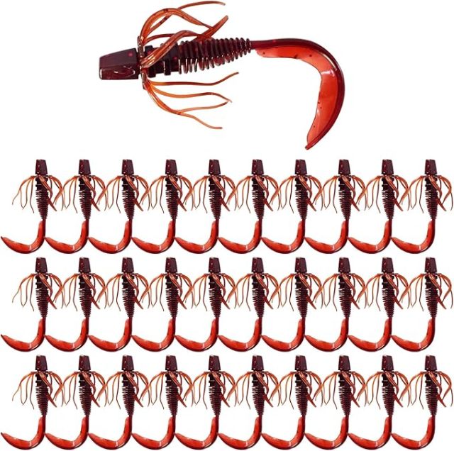 BTI-05D-107 Curly Tail Worms with Adjustable Skirt