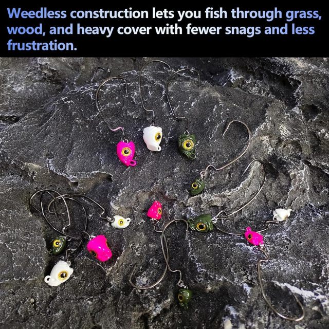 BTI-08B-429 Painted Fish Eye Swimbait Jig Heads