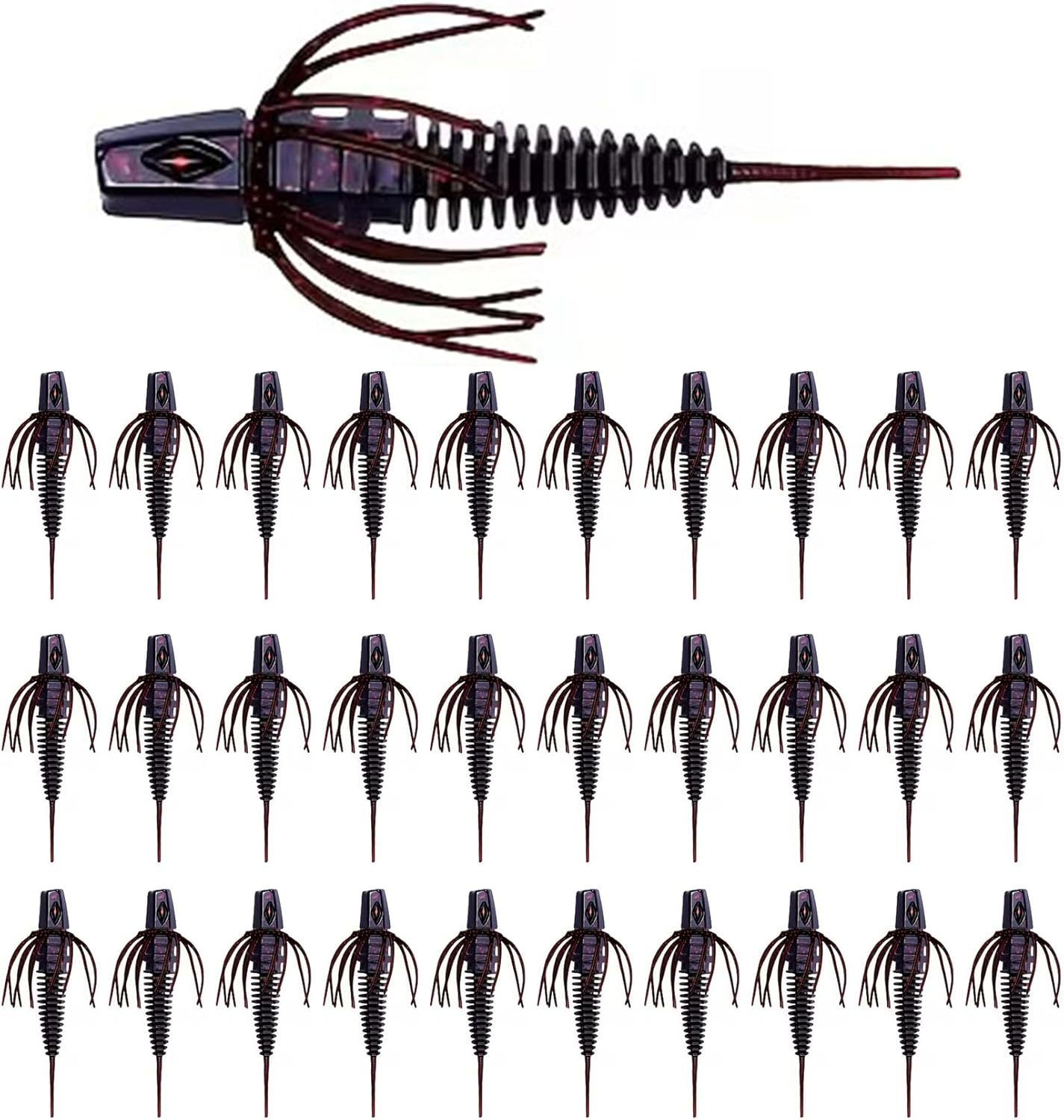 BTI-05D-106 Pin Tail Worms with Adjustable Skirt