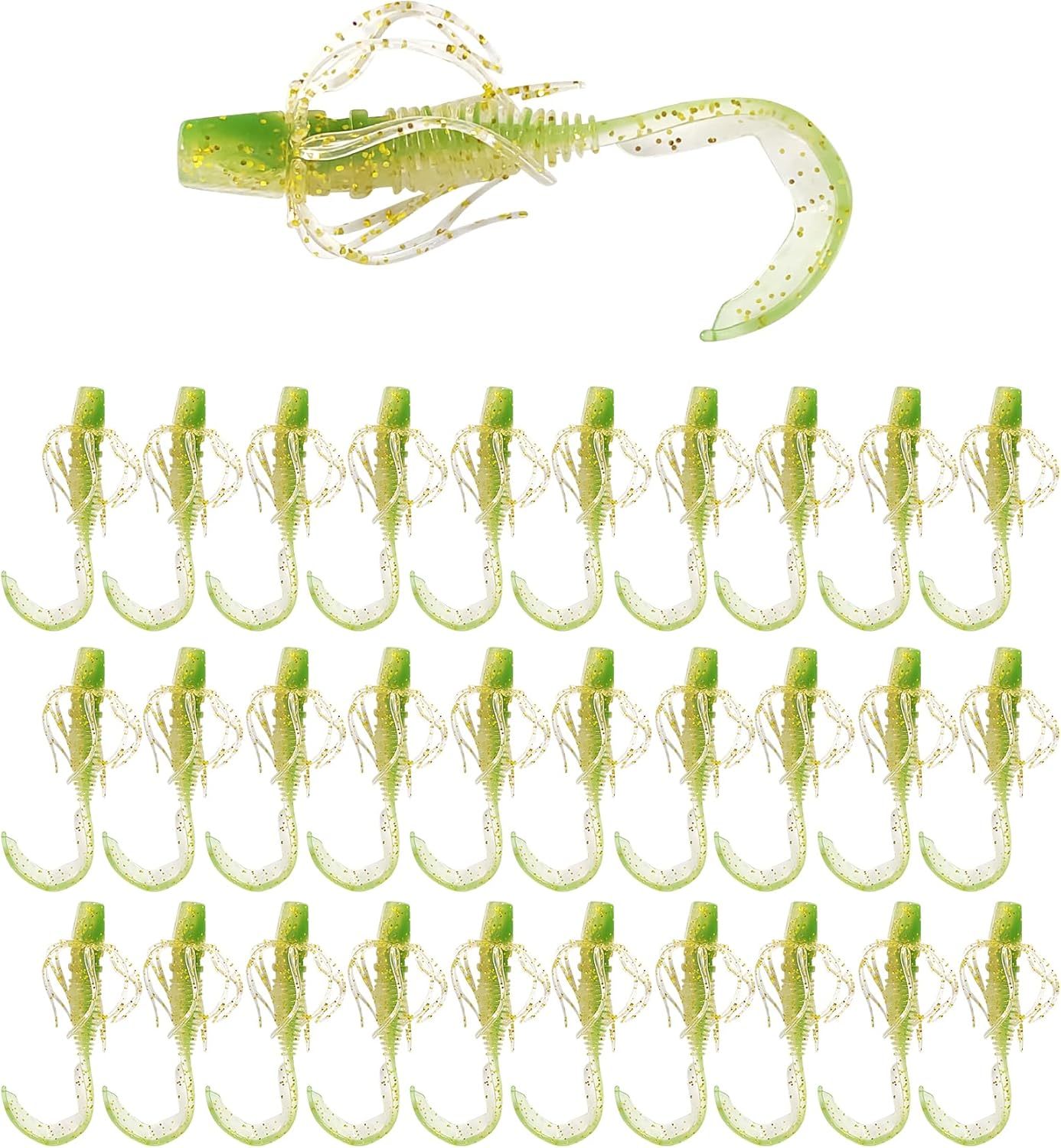 BTI-05D-107 Curly Tail Worms with Adjustable Skirt