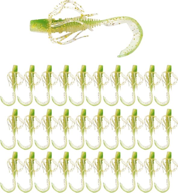 BTI-05D-107 Curly Tail Worms with Adjustable Skirt