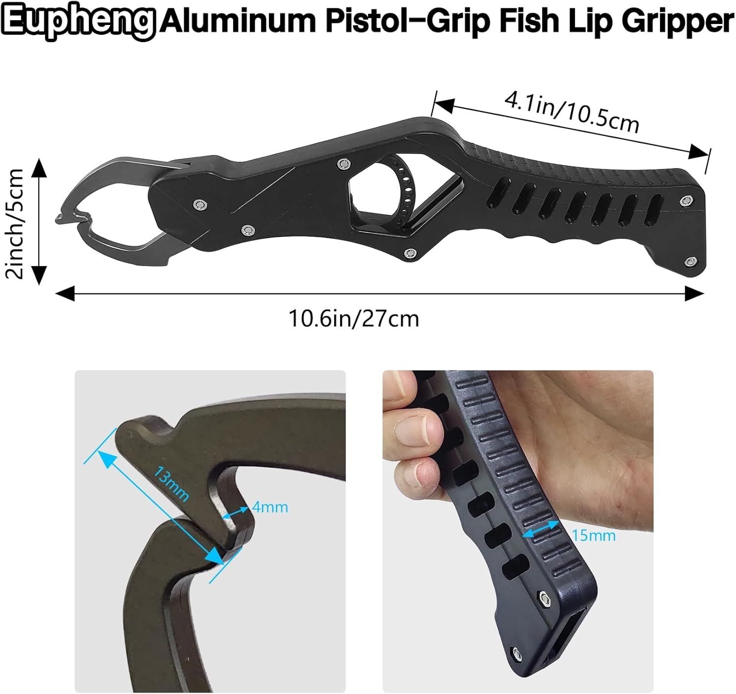 BTI-09E-7014  Lightweight Poly Carbon Lip Gripper with Aluminum Jaw