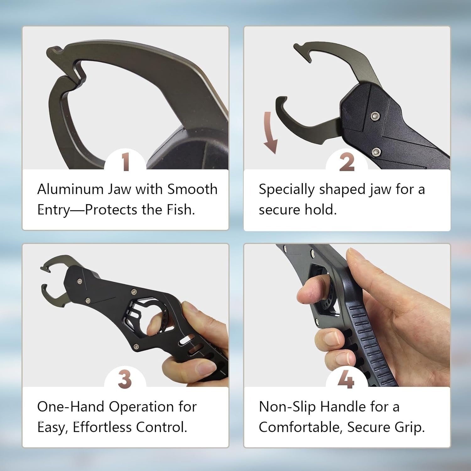 BTI-09E-7014  Lightweight Poly Carbon Lip Gripper with Aluminum Jaw