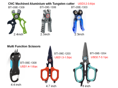 CNC Machined Aluminium with Tungsten cutter and Scissors