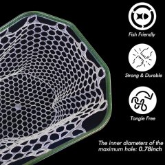 03A-CBLB06/CBLB07 Light Weight Square Head Carbon Fiber Landing Net With 3K Cloth