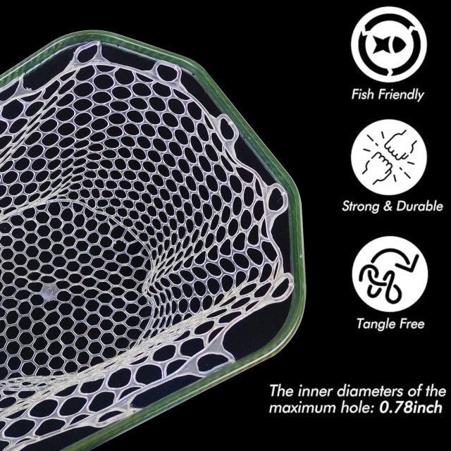 03A-CBLB06/CBLB07 Light Weight Square Head Carbon Fiber Landing Net With 3K Cloth