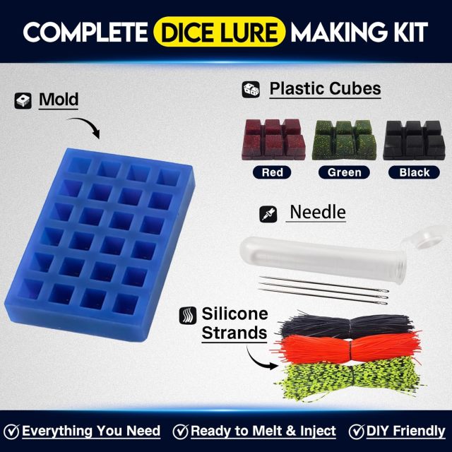 BTI-05D-108 Dice Fishing Lure Mold Kit