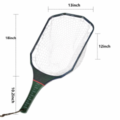 03A-CBLB06/CBLB07 Light Weight Square Head Carbon Fiber Landing Net With 3K Cloth