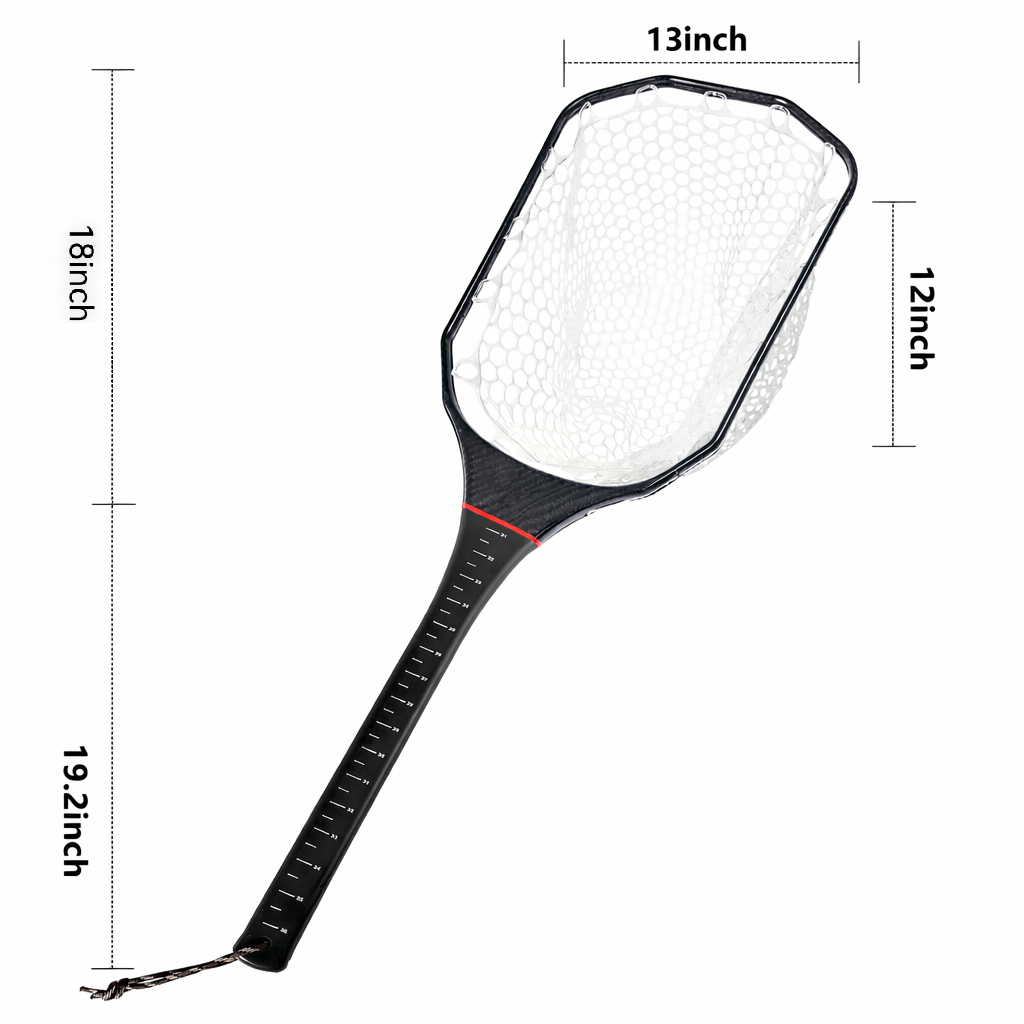 03A-CBLB06/CBLB07 Light Weight Square Head Carbon Fiber Landing Net With 3K Cloth