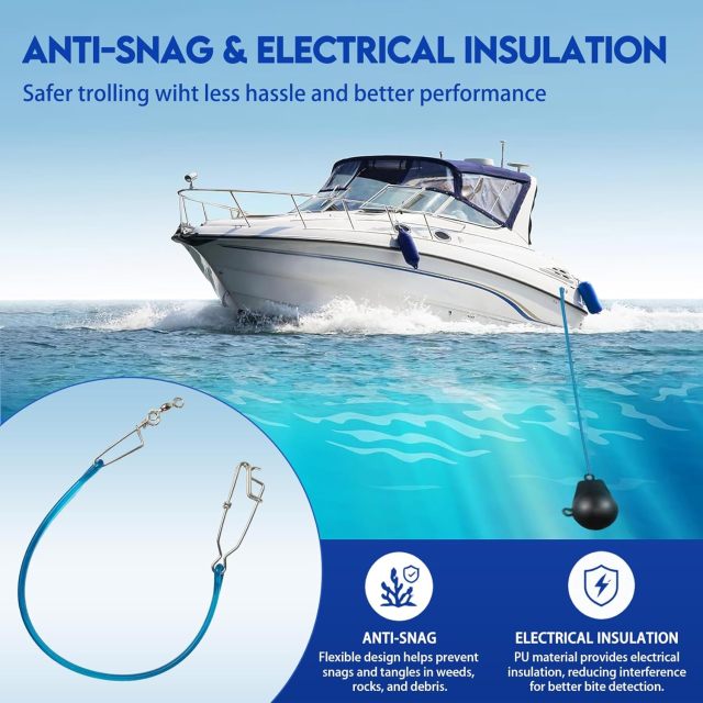 BTI-12D-008 Downrigger Weight Snubber with Ball Bearing Swivel and Snap