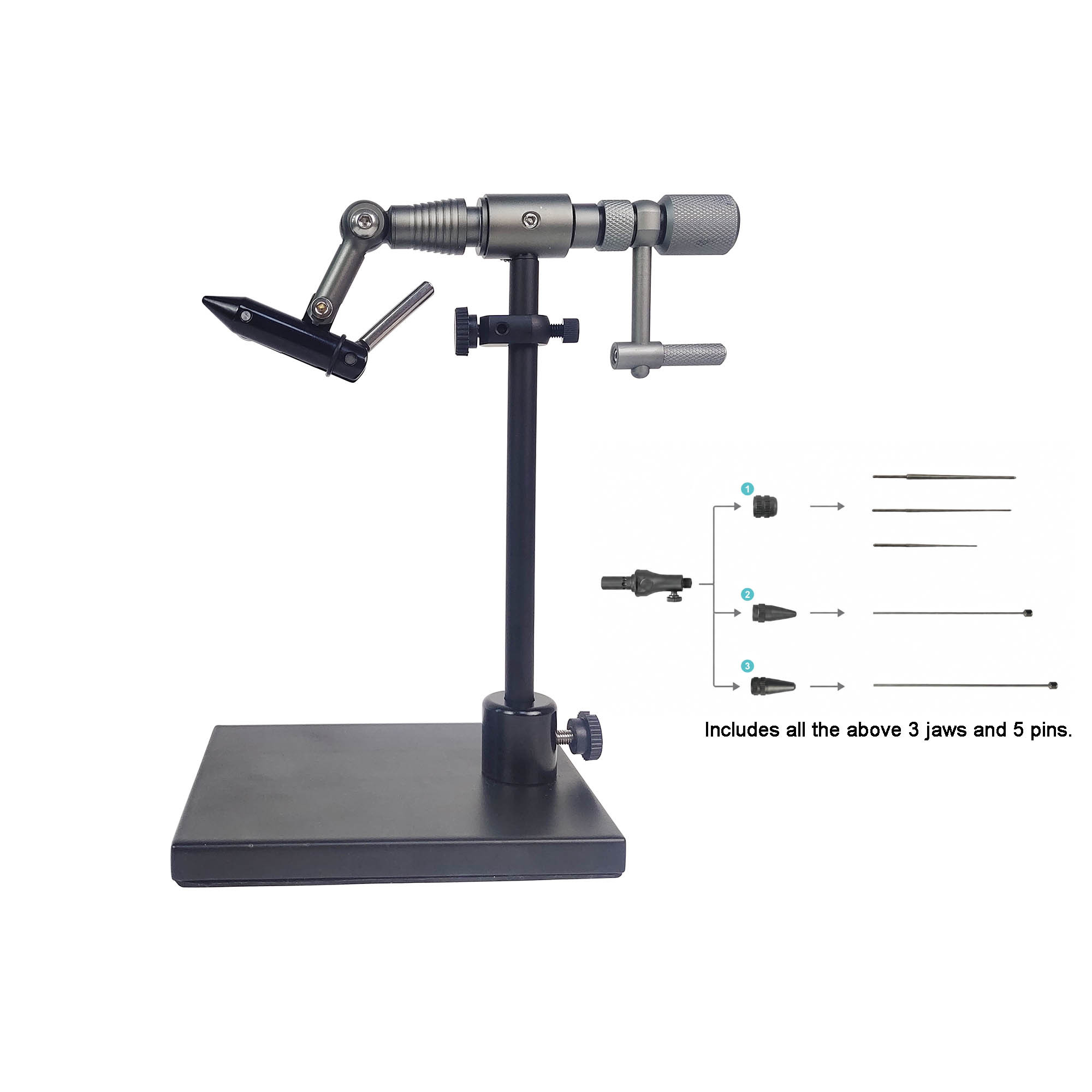 BTI-09E-N101 Transformer Fly Tying Vise with Interchangeable Jaws
