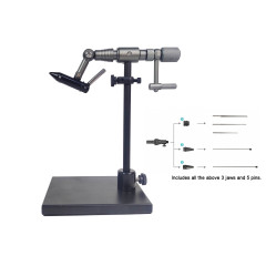 BTI-09E-N101 Transformer Fly Tying Vise with Interchangeable Jaws