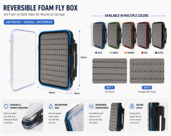 09A-H18M-X New Double-Sided Waterproof Fly Box With One Side X Foam