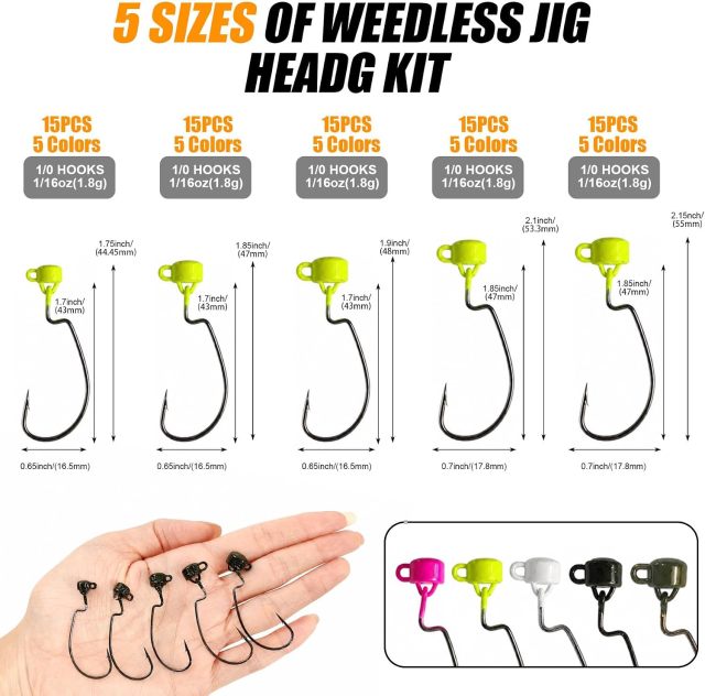 BTI-08B-434 Swing Ned Rig Jig Heads