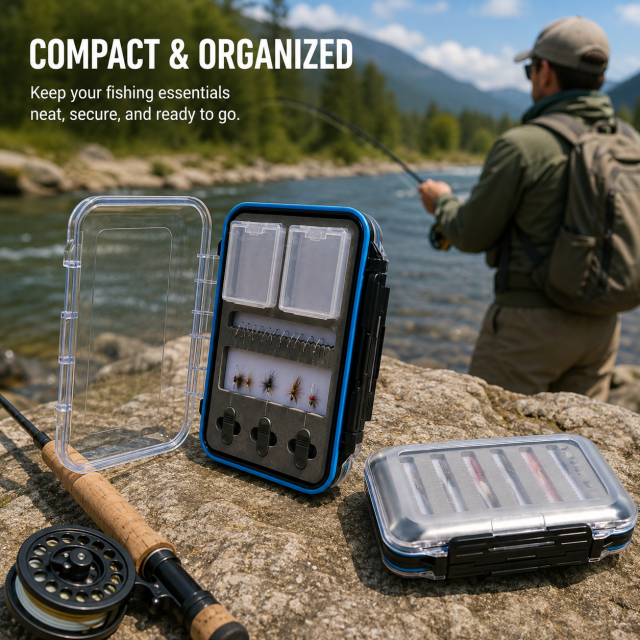 09A-H18M-X New Double-Sided Waterproof Fly Box With One Side X Foam