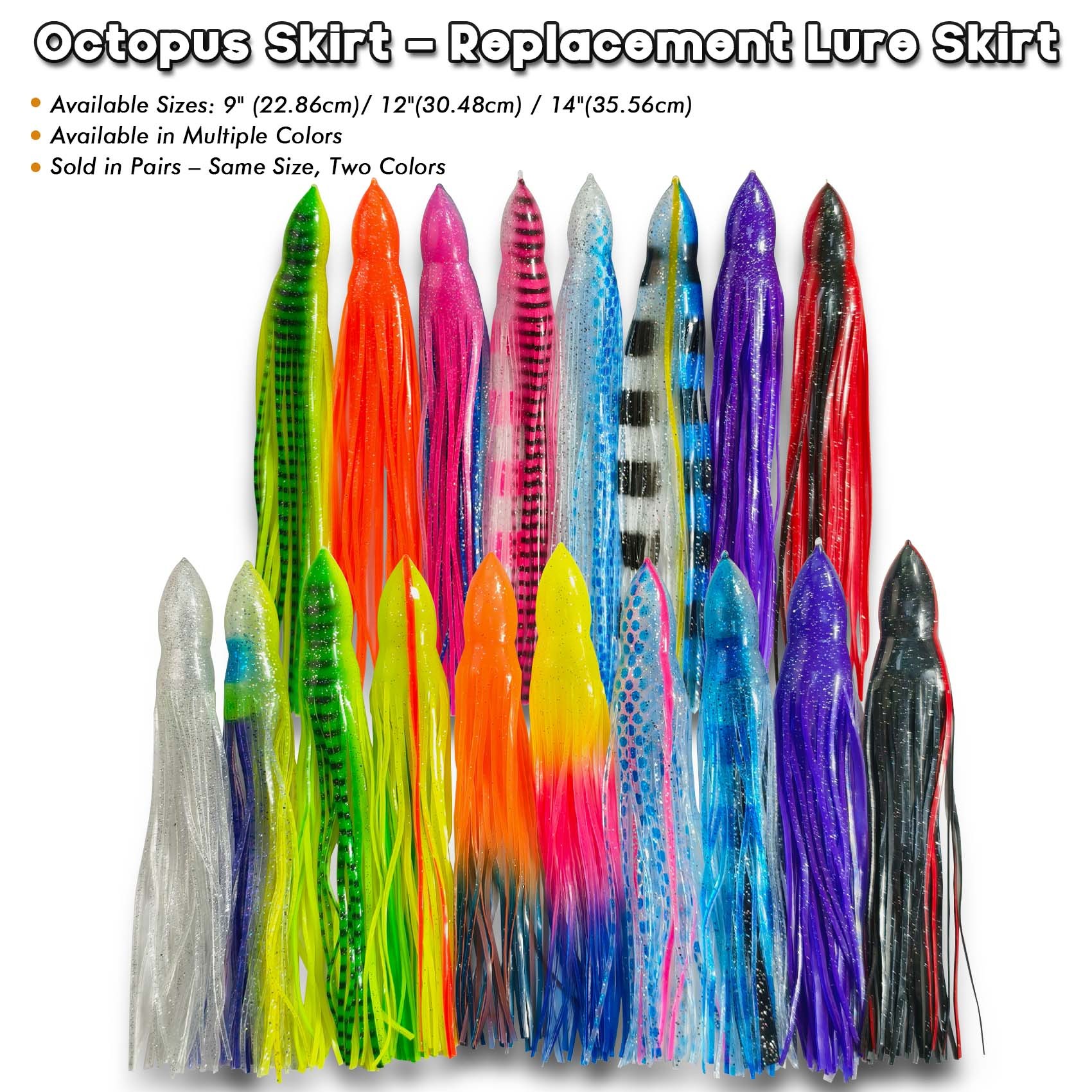 Replacement Silicone Skirt for Trolling Lures