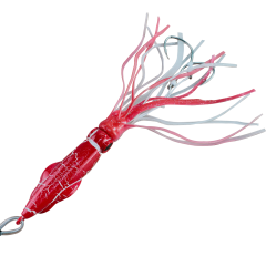 Luminous Metal Head Squid Skirt Jig with Wire Leader