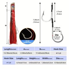 14 Inch 35.5cm Slant Head Resin Trolling Lure with Silicone Skirt
