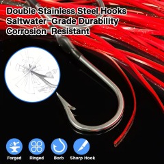 14 Inch 35.5cm Slant Head Resin Trolling Lure with Silicone Skirt
