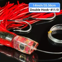 14 Inch 35.5cm Slant Head Resin Trolling Lure with Silicone Skirt