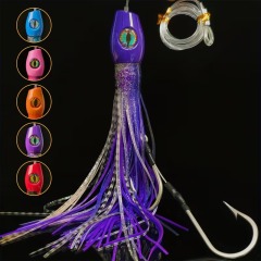 10/12 Inch Slant Head Resin Trolling Lure with Silicone Skirt