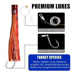 7.5 Inch 19cm Aluminum Head Offshore Trolling Lure