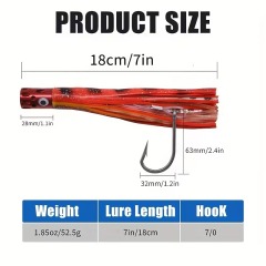 7.5 Inch 19cm Aluminum Head Offshore Trolling Lure