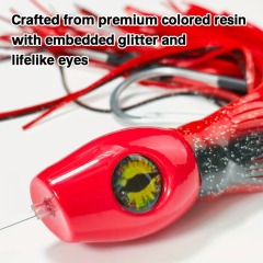 10/12 Inch Slant Head Resin Trolling Lure with Silicone Skirt