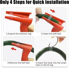 BTI-09E-1201 Wacky Rig Worm Pliers with 300 O-Rings, Line Cutter & Storage