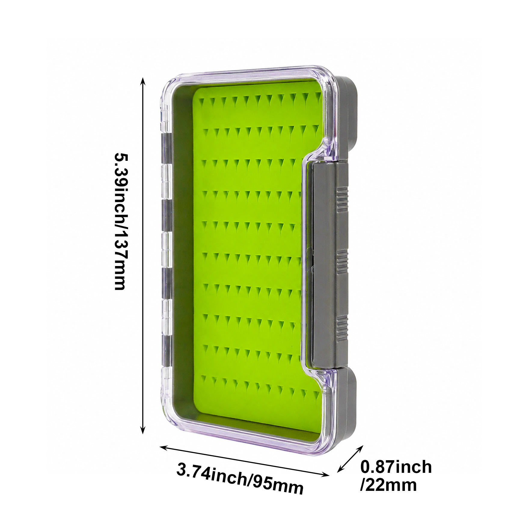 BTI-09A-G066LB-SF Super Deep Waterproof Fly Fishing Box With Silicone Insert