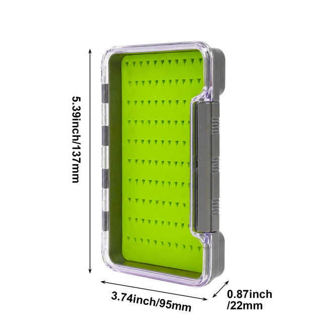 BTI-09A-G066LB-SF Super Deep Waterproof Fly Fishing Box With Silicone Insert