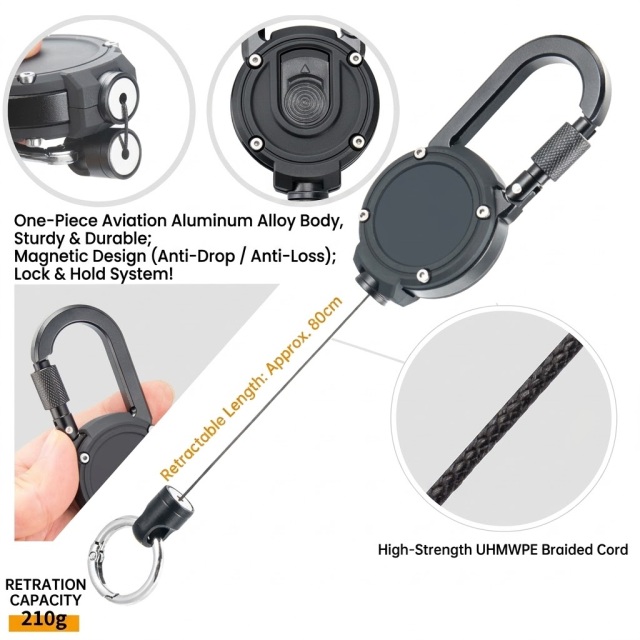 BTI-09E-2171 Magnetic Lock Fly Fishing Zinger