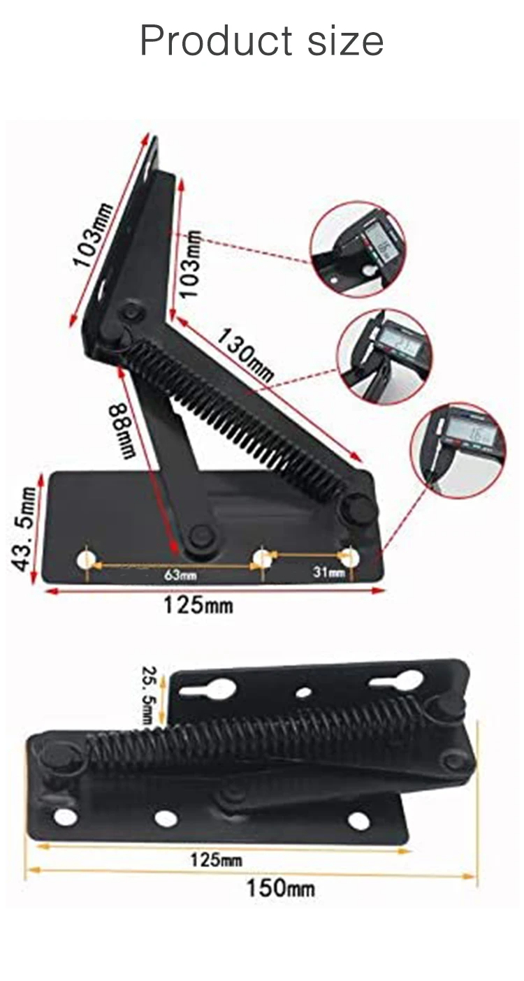 A0101005 Folding Sofa Headrest Hinges - Innovative Bed Hinge Lifting Mechanism for Tables, Cabinets, and Desks with Over 100kg Weight Capacity,A0101005 Folding Sofa Headrest Hinges - Innovative Bed Hinge Lifting Mechanism for Tables, Cabinets, and Desks with Over 100kg Weight Capacity,veitop hardware