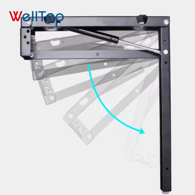 A0102002 WELLTOP Hot Sale Wall Mount Stool Shoe Bench Bracket Folding Furniture Mechanism Folding Chair for Shoe Cabinet Wardrobe WT-B12,A0102002 WELLTOP Hot Sale Wall Mount Stool Shoe Bench Bracket Folding Furniture Mechanism,veitop hardware