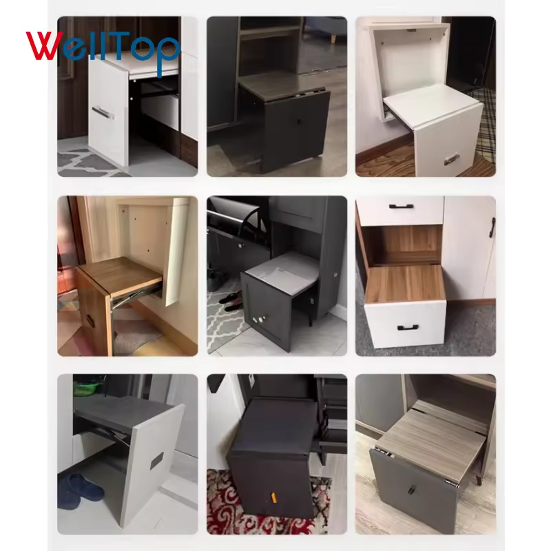 A0102002 WELLTOP Hot Sale Wall Mount Stool Shoe Bench Bracket Folding Furniture Mechanism Folding Chair for Shoe Cabinet Wardrobe WT-B12,A0102002 WELLTOP Hot Sale Wall Mount Stool Shoe Bench Bracket Folding Furniture Mechanism,veitop hardware