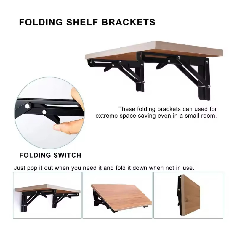 A0102007 Furniture Hardware Heavy Duty Hidden Wall Mounted Folding Shelf Brackets Metal Triangle Shelf Brackets for Space Saving 20.059,A0102007 Heavy Duty Hidden Wall Mounted Folding Shelf Brackets,veitop hardware