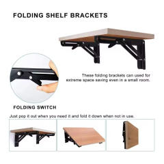 A0102007 Furniture Hardware Heavy Duty Hidden Wall Mounted Folding Shelf Brackets Metal Triangle Shelf Brackets for Space Saving 20.059,A0102007 Heavy Duty Hidden Wall Mounted Folding Shelf Brackets,veitop hardware