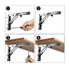 A0102007 Furniture Hardware Heavy Duty Hidden Wall Mounted Folding Shelf Brackets Metal Triangle Shelf Brackets for Space Saving 20.059,A0102007 Heavy Duty Hidden Wall Mounted Folding Shelf Brackets,veitop hardware