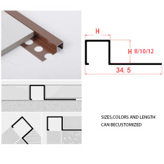 A0104018 Aluminum tile trim square shape profile for floor stransition step edge,A0104018 Aluminum tile trim square shape profile for floor stransition step edge,veitop hardware