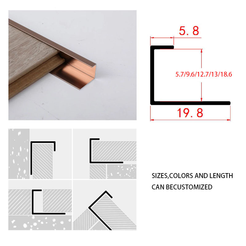 A0104013 Aluminum Decorative Tile Edge L Shape Powder Coated Black Ceramic Tile Trim Corner,A0104013 Aluminum Decorative Tile Edge L Shape Powder Coated Black Ceramic Tile Trim Corner,veitop hardware