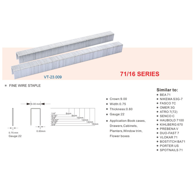 A0105009 Industry-Standard Furniture Pneumatic Gun Nails: Reliable Metal Wire Staples for Woodworking Projects,A0105009 Industry-Standard Furniture Pneumatic Gun Nails: Reliable Metal Wire Staples for Woodworking Projects,veitop hardware