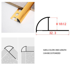 A0104016 Round Shaped Decor Metal Trim Wholesale Wall Decorative Line Strip Aluminium Tile Edge Trims Corner,A0104016 Round Shaped Decor Metal Trim Wholesale Wall Decorative Line Strip Aluminium Tile Edge Trims Corner,veitop hardware